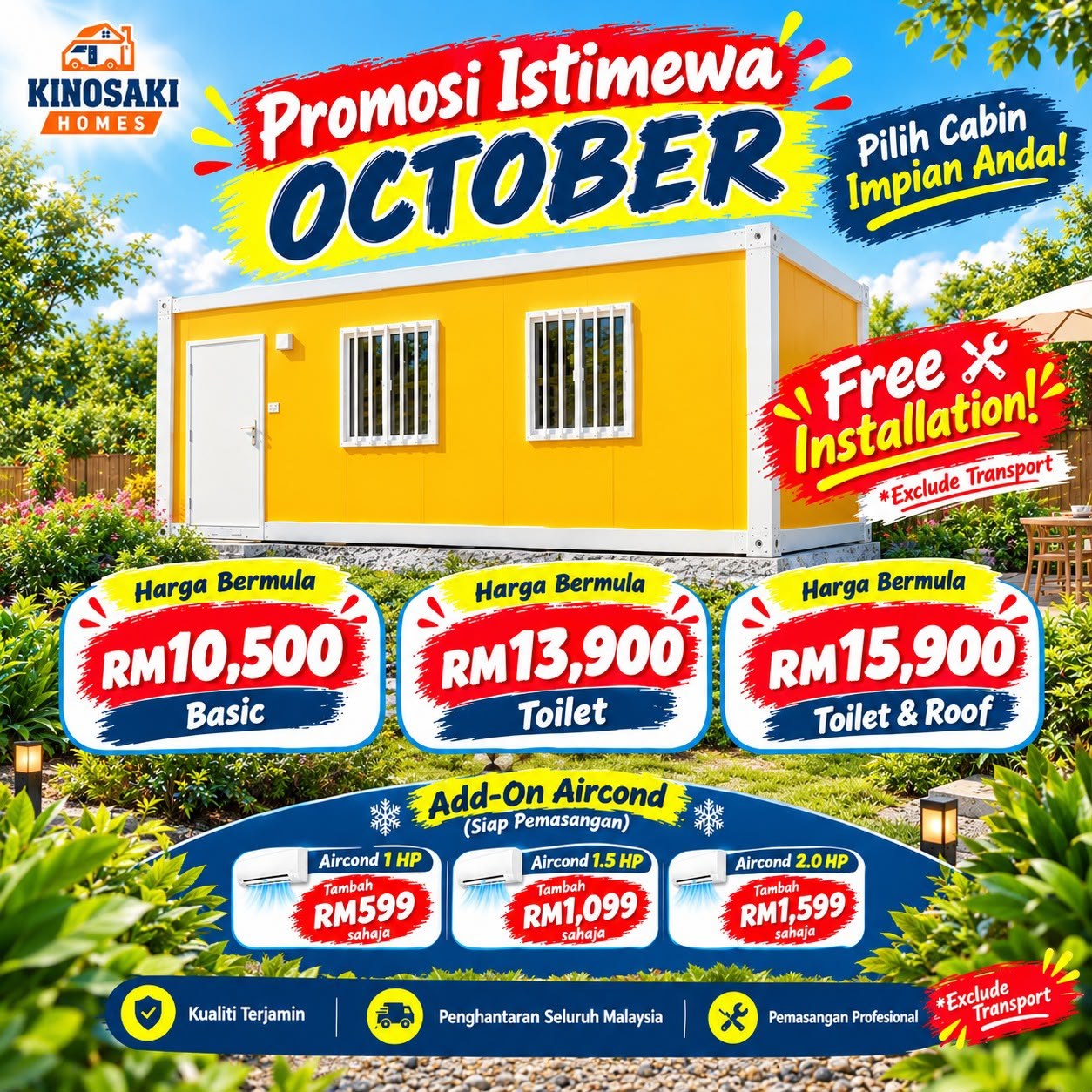 Poster promosi Oktober 2026 Standard Cabin dengan harga pakej